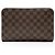 Clutch Louis Vuitton Damier Ebene Saint Louis Marrone - vista 3