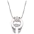 Céline Celine Platin-Diamant-Halskette Silber Metallisch