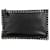 Pochette Rockstud Valentino Garavani en cuir noir  - vue 1