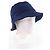 Cappello bucket in cotone ricamato logo H Hermès XS59 Blu Blu navy