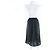 Autre Marque Falda con cintas y estampado de plumas noir kei ninomiya COMME des GARCONS Negro - vista 2