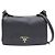 Prada Borsa mini a tracolla con patta VITELLO DINO placcata oro Nero