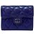 Portafoglio Chanel in pelle d'agnello blu