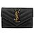 Saint Laurent Tarjetero sobre acolchado negro