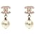Chanel Orecchini CC con perle a goccia Rosa  - vista 1