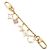 Louis Vuitton Portachiavi e charm per borsa Fleur de Monogram Chain D'oro - vista 5
