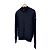 Moncler Cardigã acolchoado masculino em malha de algodão tricotada preto e azul marinho - vista 2