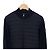 Moncler Cardigã acolchoado masculino em malha de algodão tricotada preto e azul marinho - vista 6