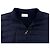 Moncler Cardigã acolchoado masculino em malha de algodão tricotada preto e azul marinho - vista 7