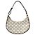 Céline Bolso Hobo Triomphe Triope Canvas Bolso de Hombro Medium White Castaño