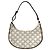 Céline Bolso Hobo Triomphe Triope Canvas Bolso de Hombro Medium White Castaño - vista 2