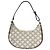Céline Bolso Hobo Triomphe Triope Canvas Bolso de Hombro Medium White Castaño - vista 5