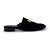 Hermès Mule Loafer Trocadero in velluto con logo dorato Nero