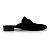Hermès Mule Loafer Trocadero in velluto con logo dorato Nero - vista 5