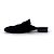 Hermès Mule Loafer Trocadero in velluto con logo dorato Nero - vista 6
