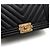 Chanel Borsa a tracolla Boy Medium Flap in caviale nero chevron con catena dorata - vista 10
