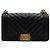 Chanel Borsa a tracolla Boy Medium Flap in caviale nero chevron con catena dorata - vista 2