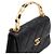 Chanel Borsa Tote in pelle d'agnello nera con manico superiore e logo CC dorato Nero - vista 10