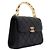 Chanel Borsa Tote in pelle d'agnello nera con manico superiore e logo CC dorato Nero - vista 3