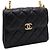 Chanel Borsa Tote in pelle d'agnello nera con manico superiore e logo CC dorato Nero - vista 9
