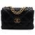 Chanel Borsa Tote con patta e borsa a tracolla con catena, Nero, Large - vista 2