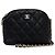 Chanel Borsa a tracolla Mini Half Moon Timeless Classic in Caviar nero con logo CC dorato