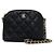 Chanel Borsa a tracolla Mini Half Moon Timeless Classic in Caviar nero con logo CC dorato - vista 2