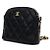 Chanel Borsa a tracolla Mini Half Moon Timeless Classic in Caviar nero con logo CC dorato - vista 3