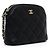 Chanel Borsa a tracolla Mini Half Moon Timeless Classic in Caviar nero con logo CC dorato - vista 4