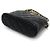 Chanel Borsa a tracolla Mini Half Moon Timeless Classic in Caviar nero con logo CC dorato - vista 8