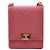 Le Boy Chanel Bolsa de ombro retangular Boy North South em couro rosa com corrente e chevron - Ansicht 2