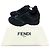 Fendi Sneakers basse in pelle nubuck da uomo Nero