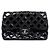 Chanel Borsa a tracolla matelassé CC in vernice nera Nero