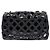 Chanel Borsa a tracolla matelassé CC in vernice nera Nero - vista 3