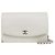 Chanel Silver WOC Chain Crossbody Bag Silvery