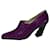 Sapatos de salto Bottega Veneta em pele roxa com efeito crocodilo 38 Roxo  - vista 1