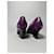 Sapatos de salto Bottega Veneta em pele roxa com efeito crocodilo 38 Roxo  - vista 12
