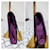 Sac pochette YVES SAINT LAURENT Ligne Y en cuir de veau Violet  - vue 5