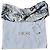 Dior Fascia in seta Toile de Jouy Bianco Blu scuro