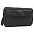 Céline Celine Zip Clutch aus Leder Oversized Schwarz
