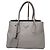 Prada Borsa Twin Tote in pelle Saffiano grigia Grigio