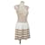 Philosophy di Alberta Ferretti Gestreiftes Kleid Weiß Beige  - Ansicht 1