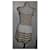 Philosophy di Alberta Ferretti Gestreiftes Kleid Weiß Beige  - Ansicht 4