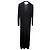 Autre Marque Abito maxi a maniche lunghe con scollo a V Nero