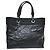 Chanel Biarritz Tote aus gestepptem beschichtetem Canvas Large Schwarz