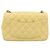 CHANEL Mini Matelassé 20 Bolso de Cadena de Hombro de Piel de Cordero Amarillo CC Auth 197490SV - vista 3