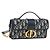 Christian Dior Borsa Dior 30 Montaigne in tela Trotter Dior 2way Blu Navy Oro Auth 196920SAM D'oro
