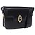 16 Borsa a Spalla CÉLINE Carrozza in Pelle Nera con Finiture Dorate Auth 198641 Nero