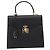 GUCCI Hand Bag Leather 2way Black Gold Tone Auth ep15699V - view 2