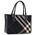 Borsa a mano BURBERRY Nova Check in lana nera argento Auth 198286A Nero